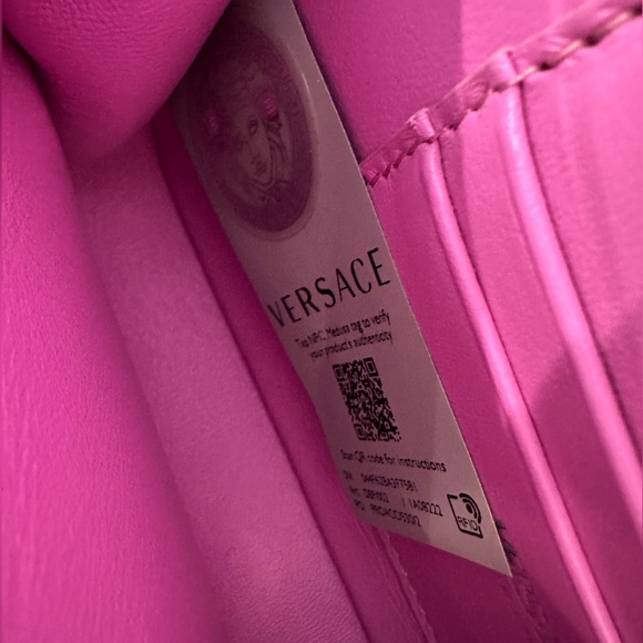 Versace Mini Medusa Monogram Crystal Embellished Satin Shoulder Bag - Picture 8 of 11